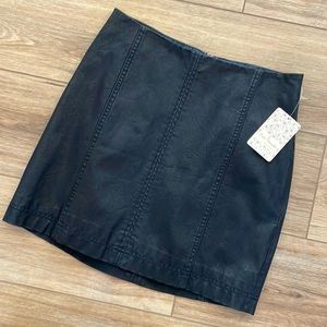 Free People leather skirt